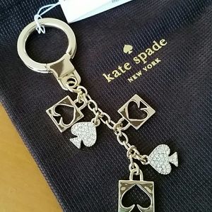 NWT Kate Spade Gold Spade Keychain